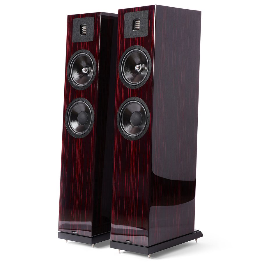 Neat Vito Classic floorstanding loudspeakers in gloss ruby flame