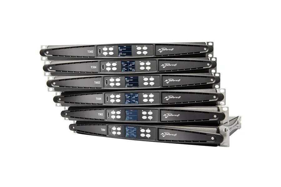 Powersoft T Series touring amplifiers stacked